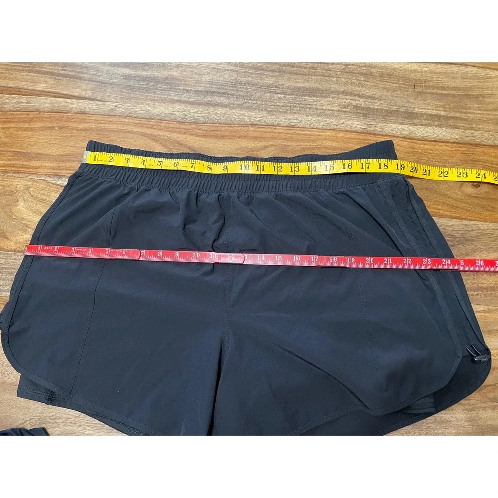Avia Shorts 2-in-1 Athletic Running XXL Black Built-in Liner Pockets Cinch Side